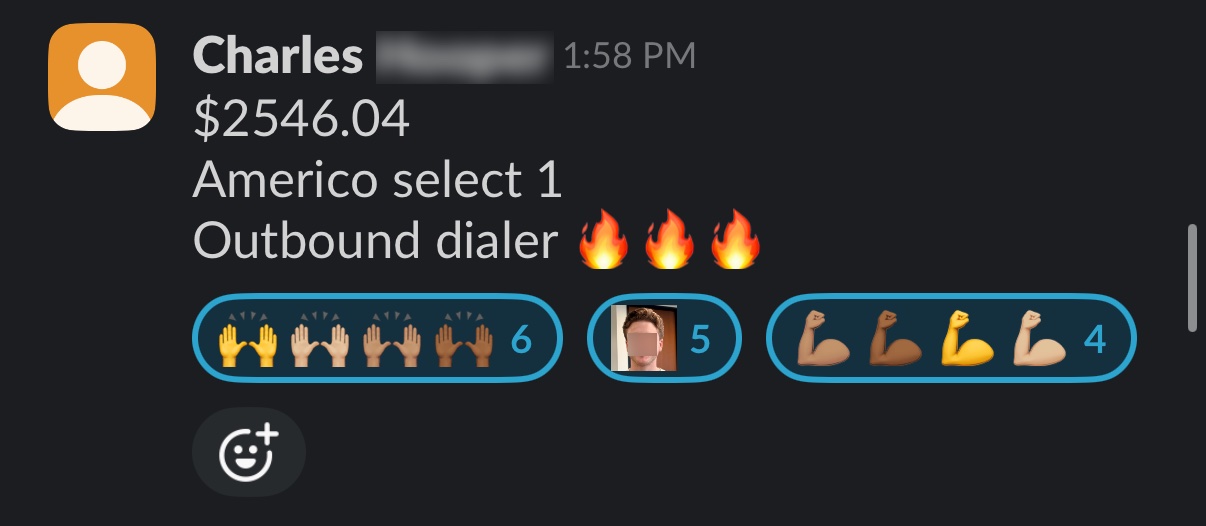 Charles: $2,546.04 policy from the outbound dialer